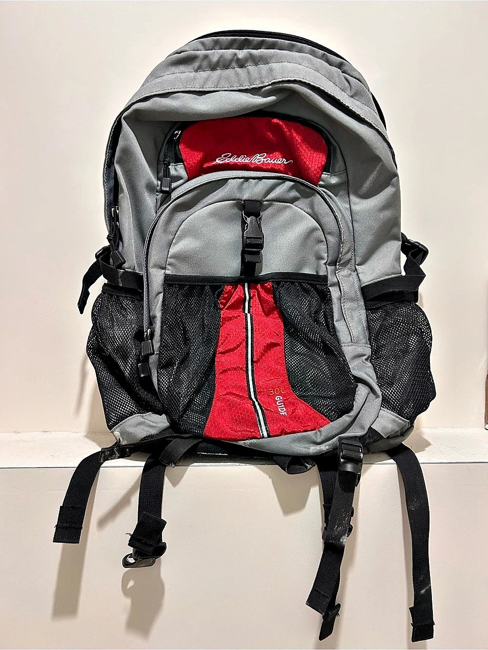 Eddie Bauer Guide 30L Backpack Gray & Red